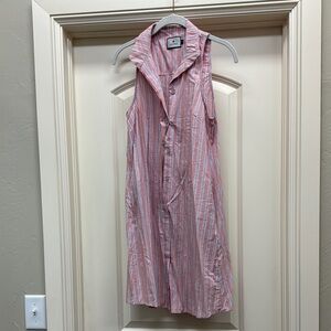 Tuckernuck Sleeveless Striped Button-Up Dress